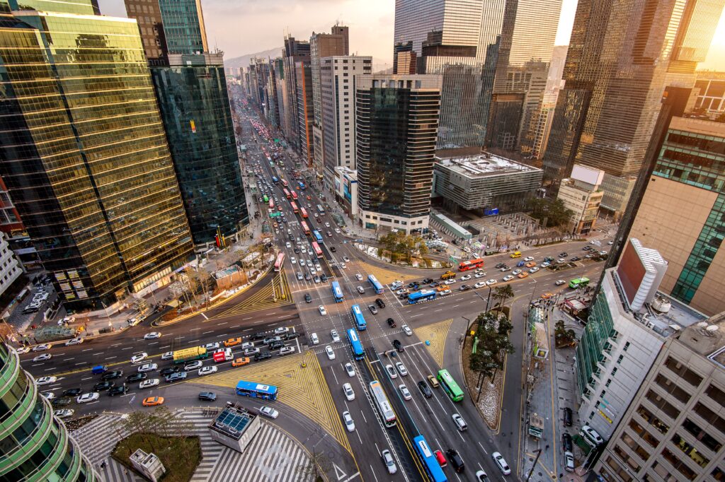 Street view of drivers who apply for Korean Driving License. 